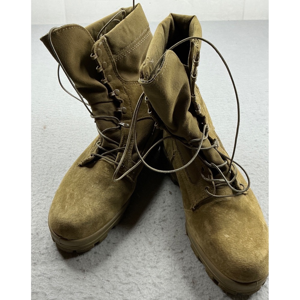 Bates Tactical Boots Vibram DuraShocks Coyote Tan Suede Military Combat Mens